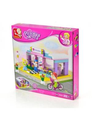 Купить РыжКот Конструктор пластиковый Sluban Розовая мечта. Салон красоты (243 детали, 3 фигурки) Арт. M3 в БУКВАЕШКА